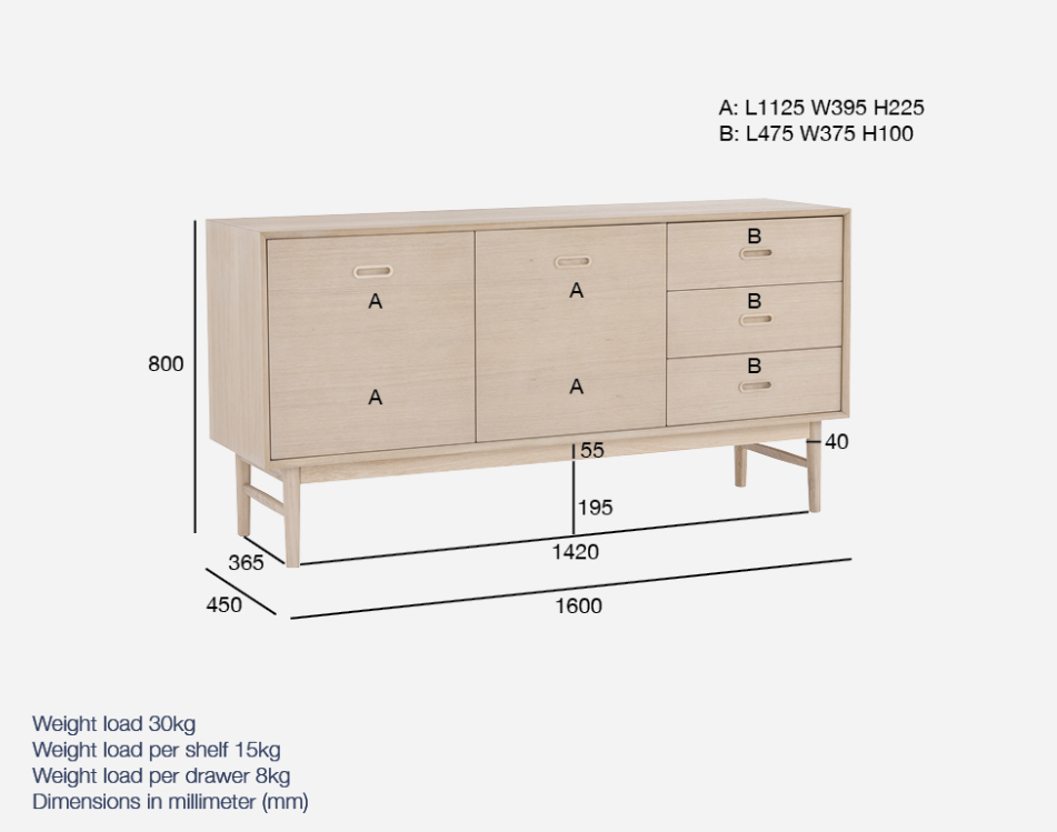 Haruka 1.6米餐邊櫃 (自取價)