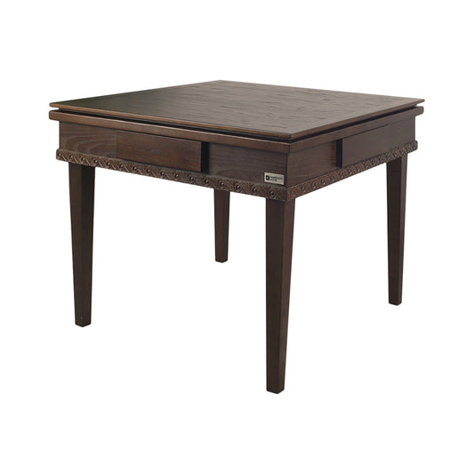 Bingo solid wood mahjong table with folding legs