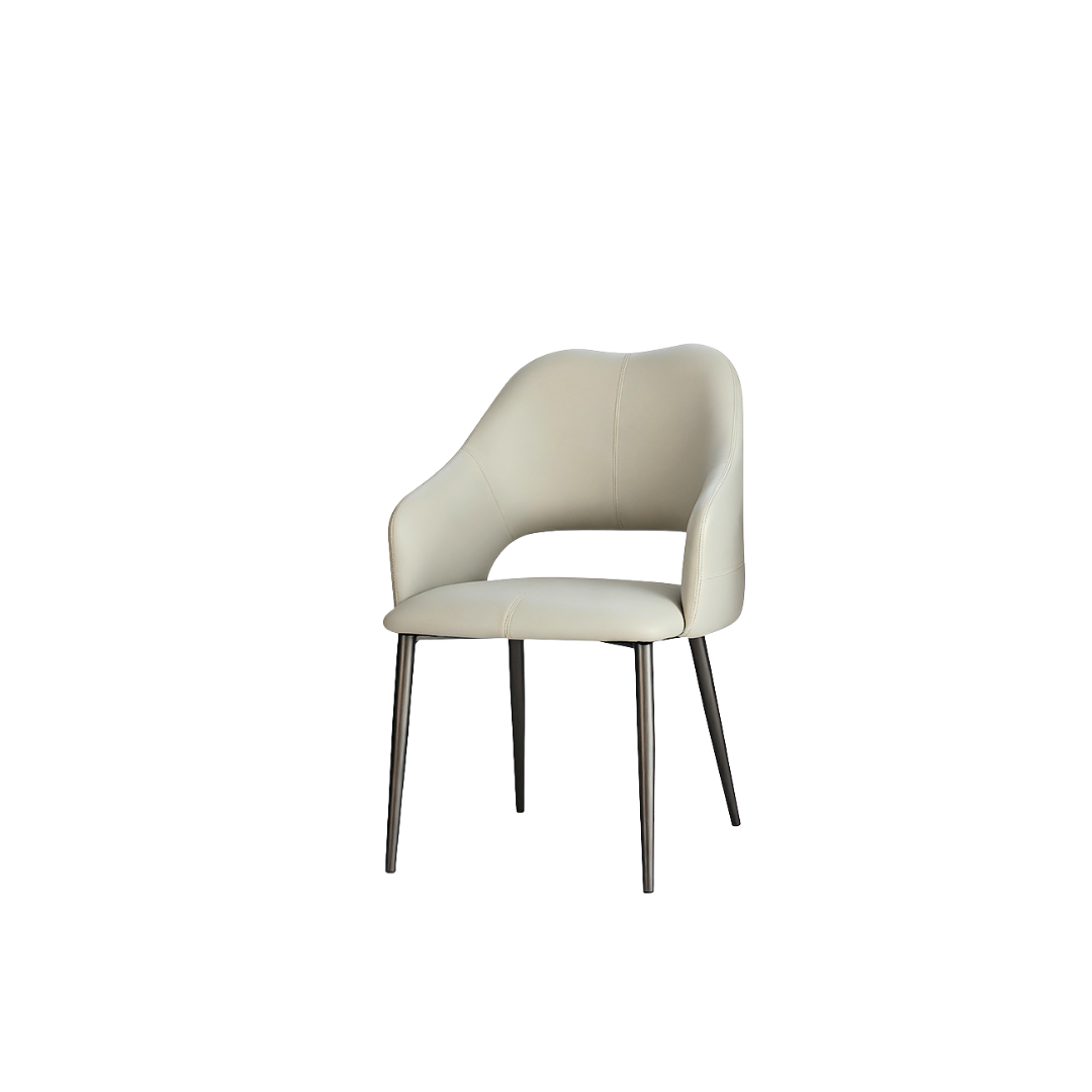 Brittany Faux Leather Dining Chairs | Italian Modern Accent Chairs