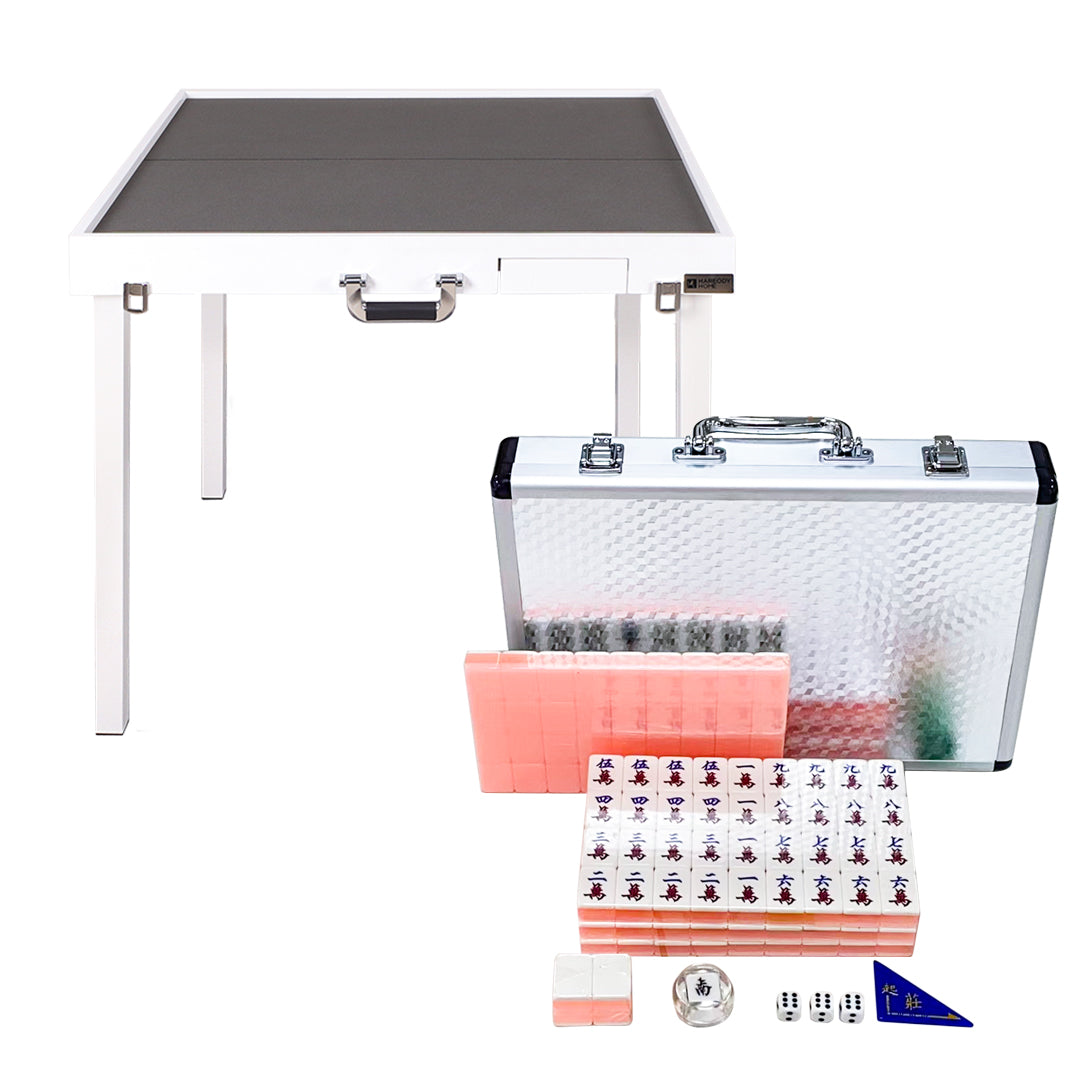 (升級快裝款) Porter手提式摺合實木麻雀枱+手搓麻雀牌套裝