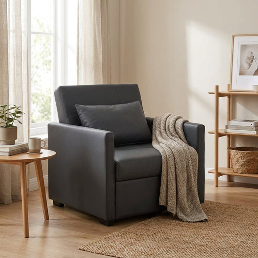 Khloe 扶手單人多角度摺疊梳化床 (85cm)|Hareody Mall 華諾狄家居