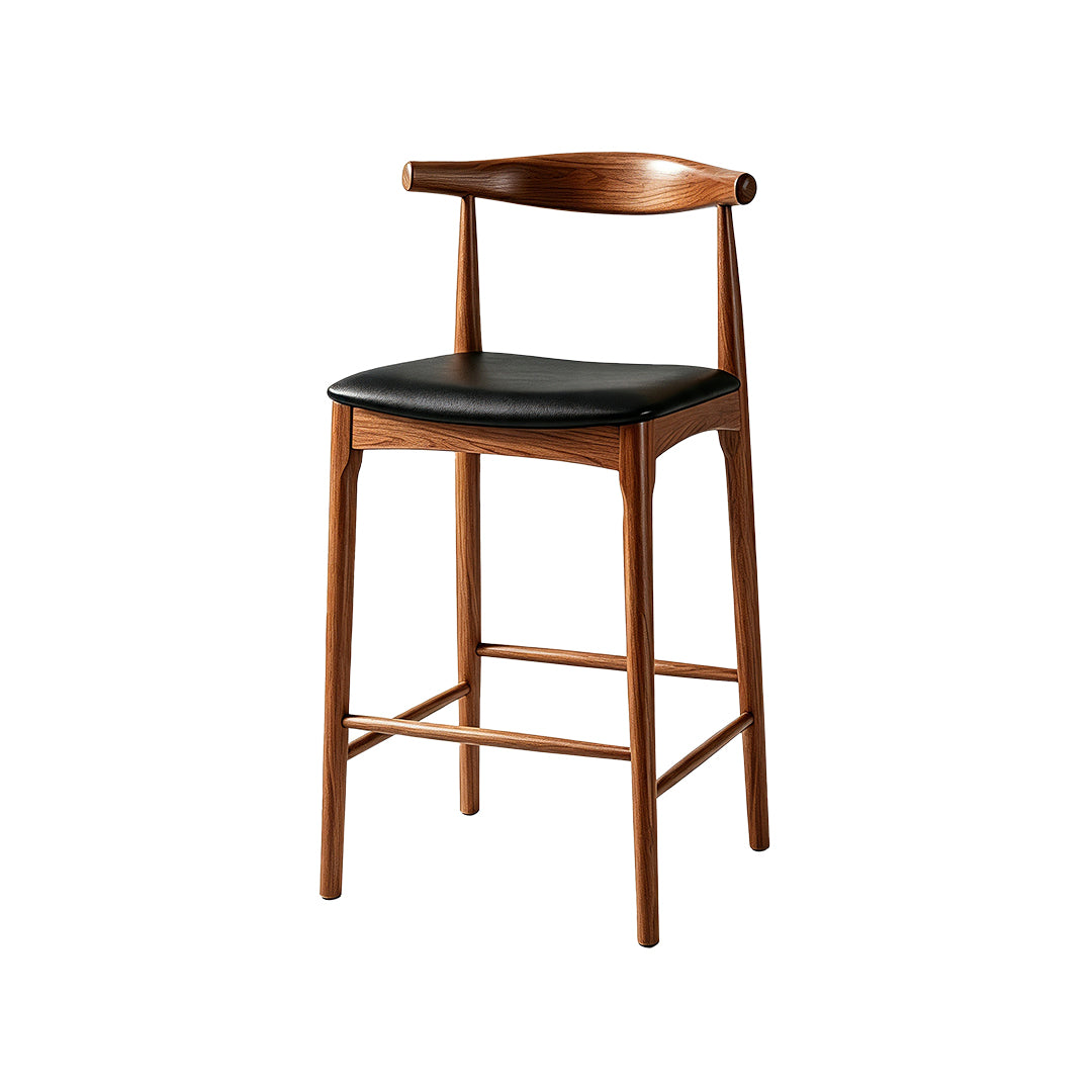 Elton Bar Stool solid wood bar chair (set of two)