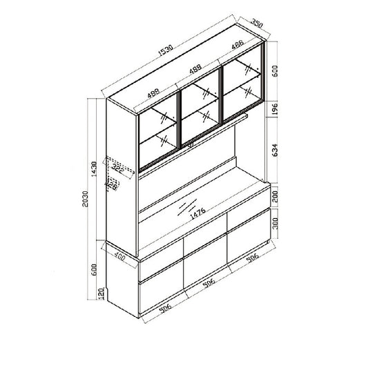 Breeze Series - 1.53m TV combination cabinet