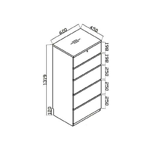 Harmony Series - 75cm five-barrel cabinet
