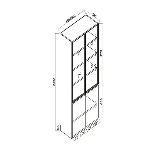 Harmony Series - 75cm five-barrel cabinet
