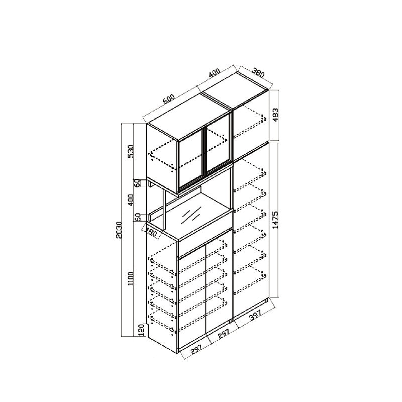 Woodland系列 - 1米組合鞋櫃 (C款)