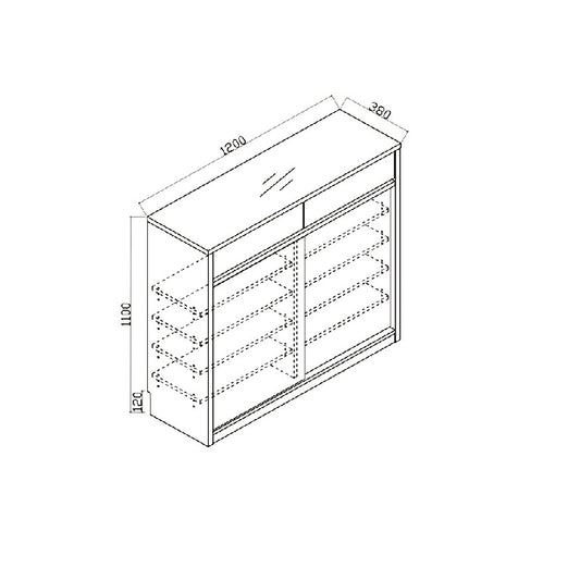 Woodstock Series-Book Desk and Bookcase Combination (Type A)