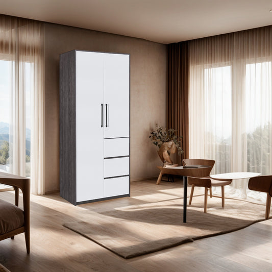 Eclipse Series - 0.9m double door wardrobe