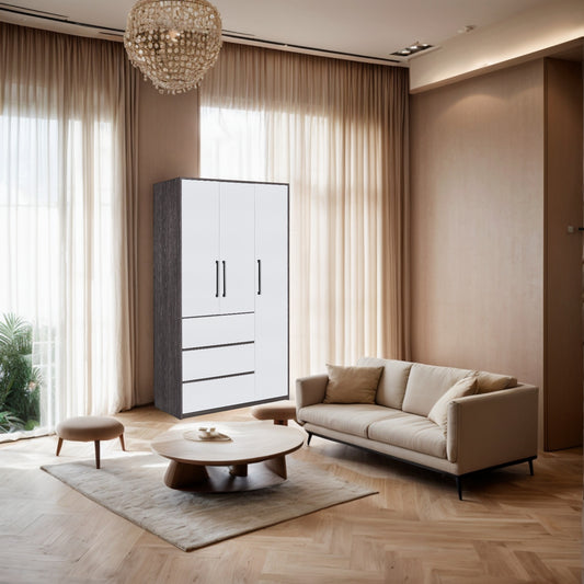 Eclipse Series - 1.21m three-door wardrobe