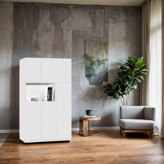 Ivory Series - 1.2m high combined shoe cabinet