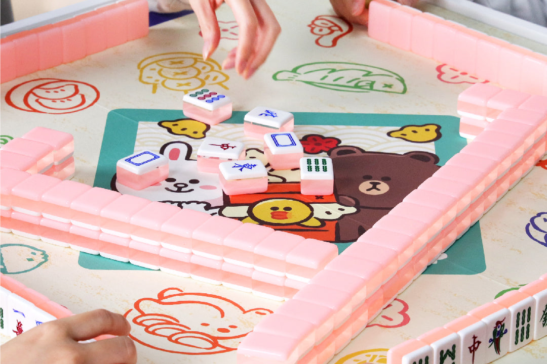 Line Friends- 多合一遊戲桌 (麻雀遊戲/太空飛行棋/香港遊樂場棋/美食骰子遊戲)