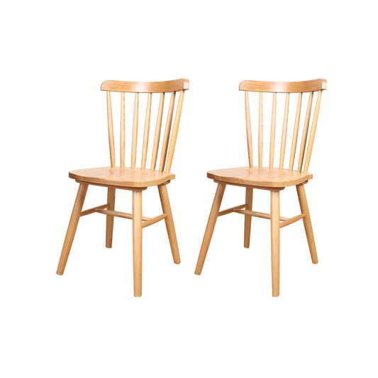 Windsor solid wood dining chairs (set of two)