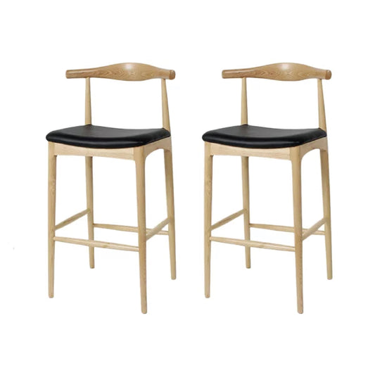 Elton Bar Stool solid wood bar chair (set of two)