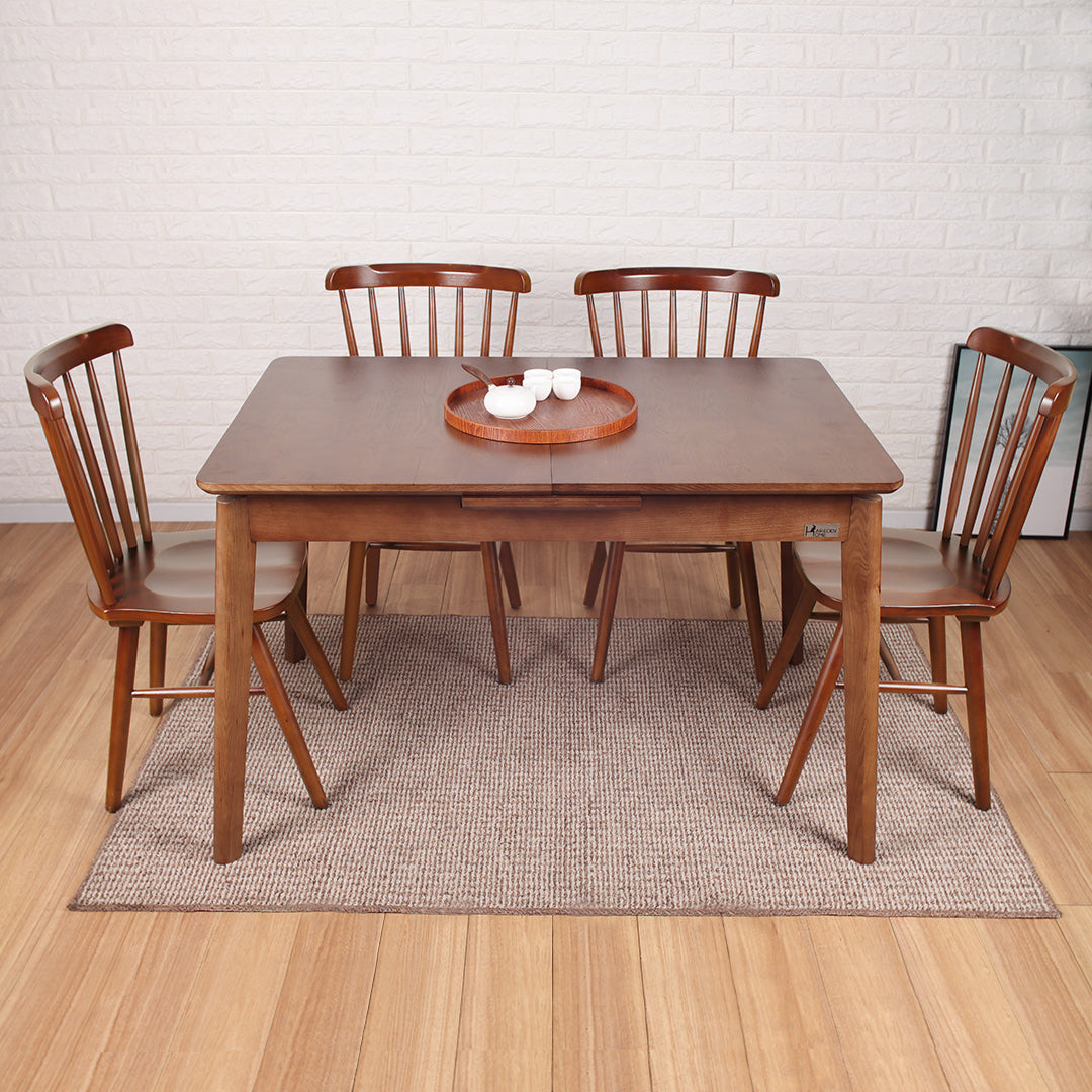 Windsor solid wood dining chairs (set of two)