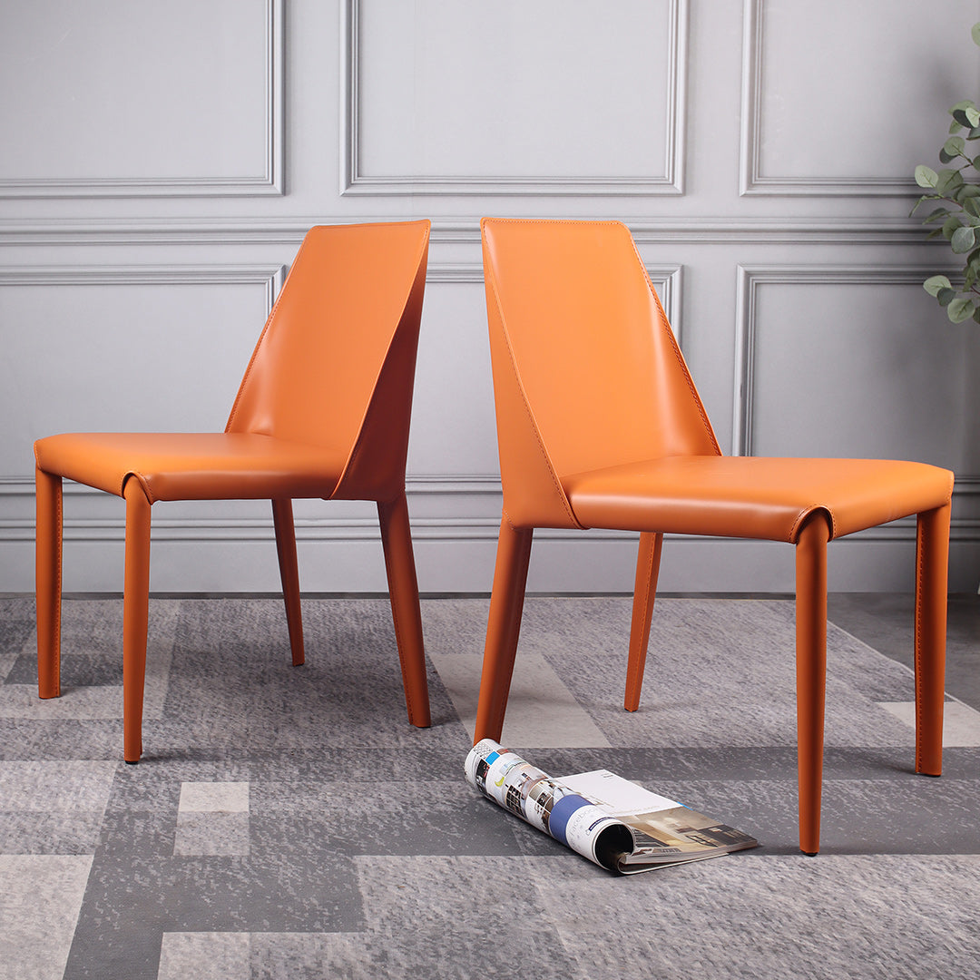 Melon slate dining table with Manhattan I solid wood dining chairs (1 table, 4 chairs set)