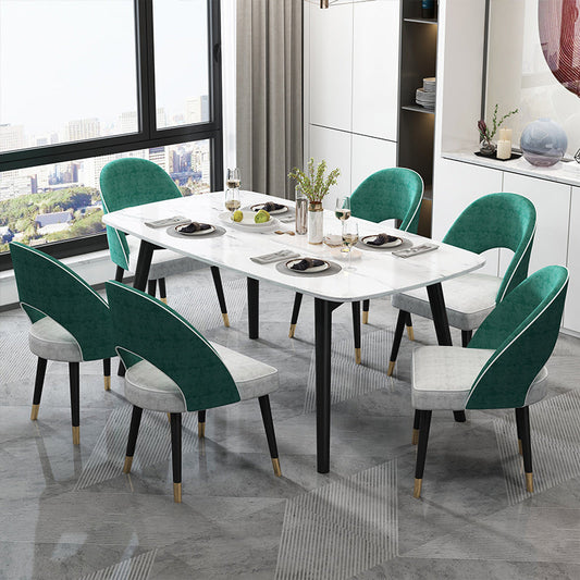 Milk slate dining table