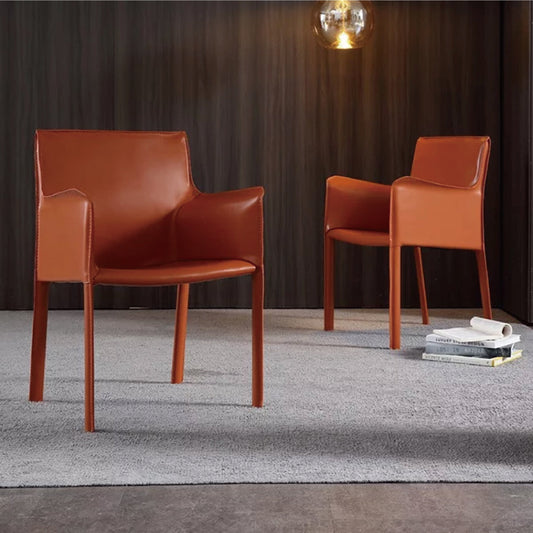 (Pick-up price) Teddy II Saddle Leather Dining Chair-Display