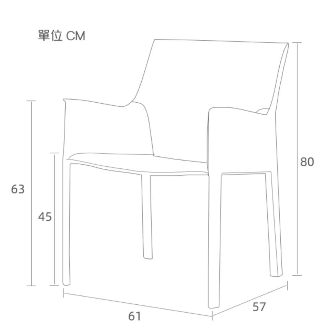 (Pick-up price) Teddy II Saddle Leather Dining Chair-Display