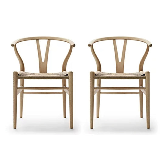 Yoshi solid wood dining chairs (set of two)
