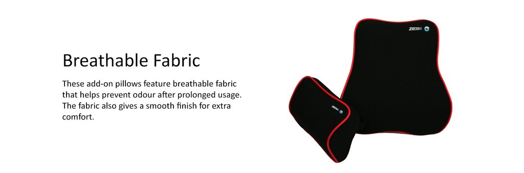 Zenox Memory Foam Pillow Back Cushion Set