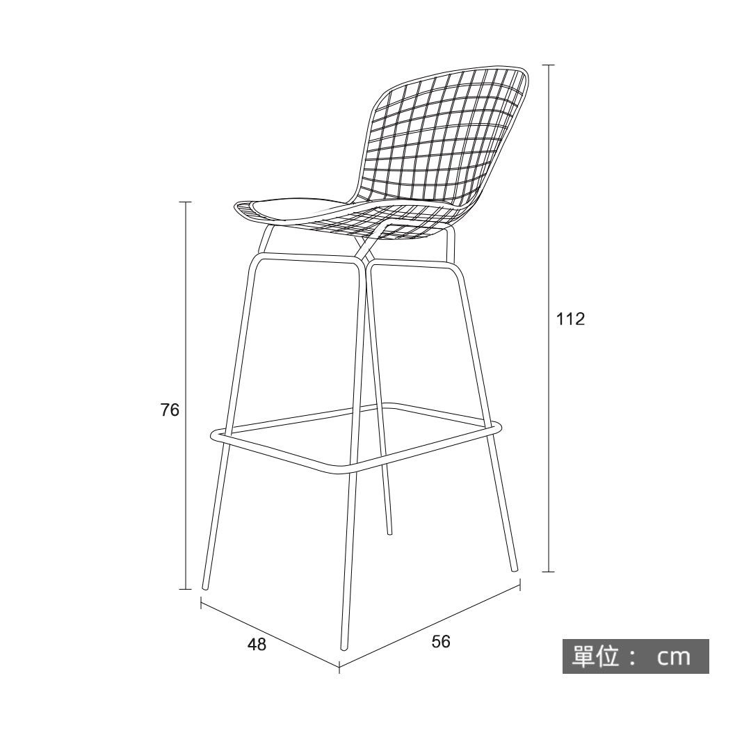Chuck BS 鋼藝吧枱櫈 (兩張套裝)