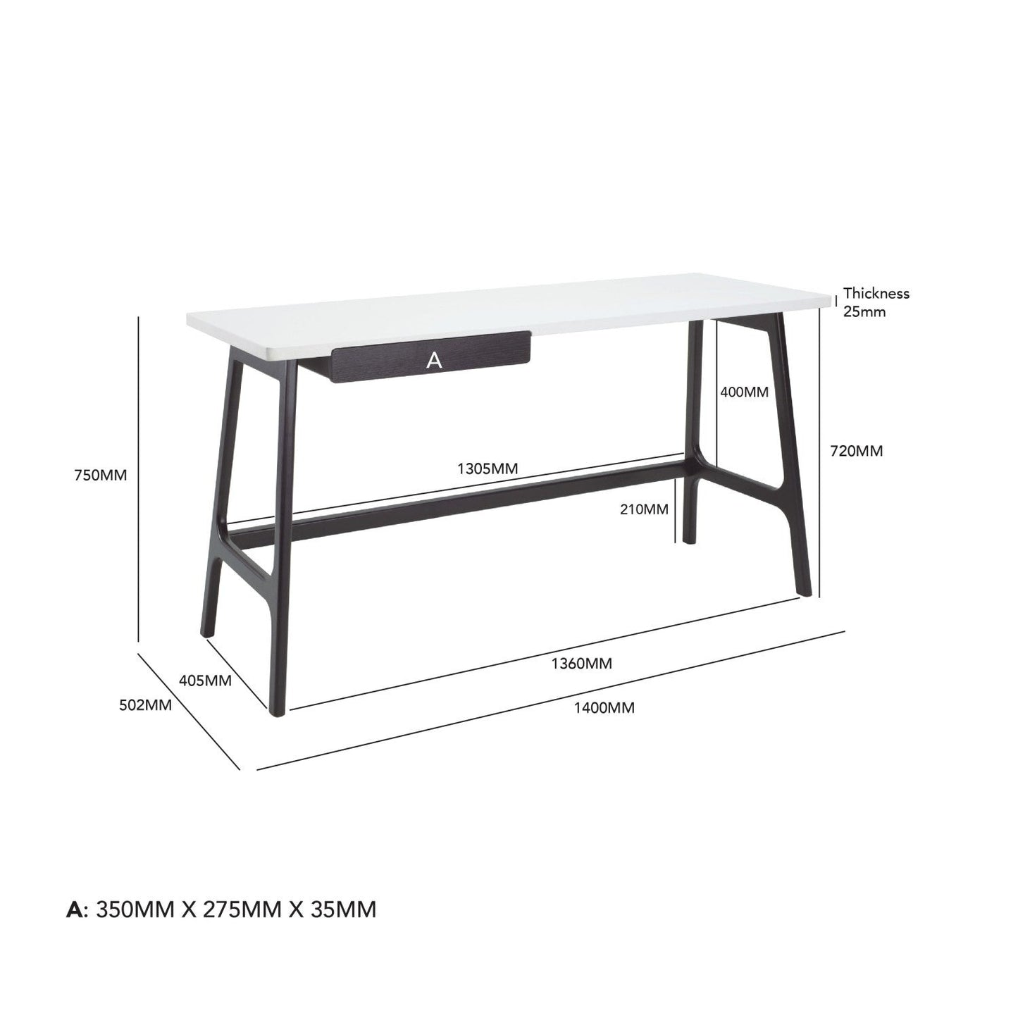 Moriko desk 1.4 meters