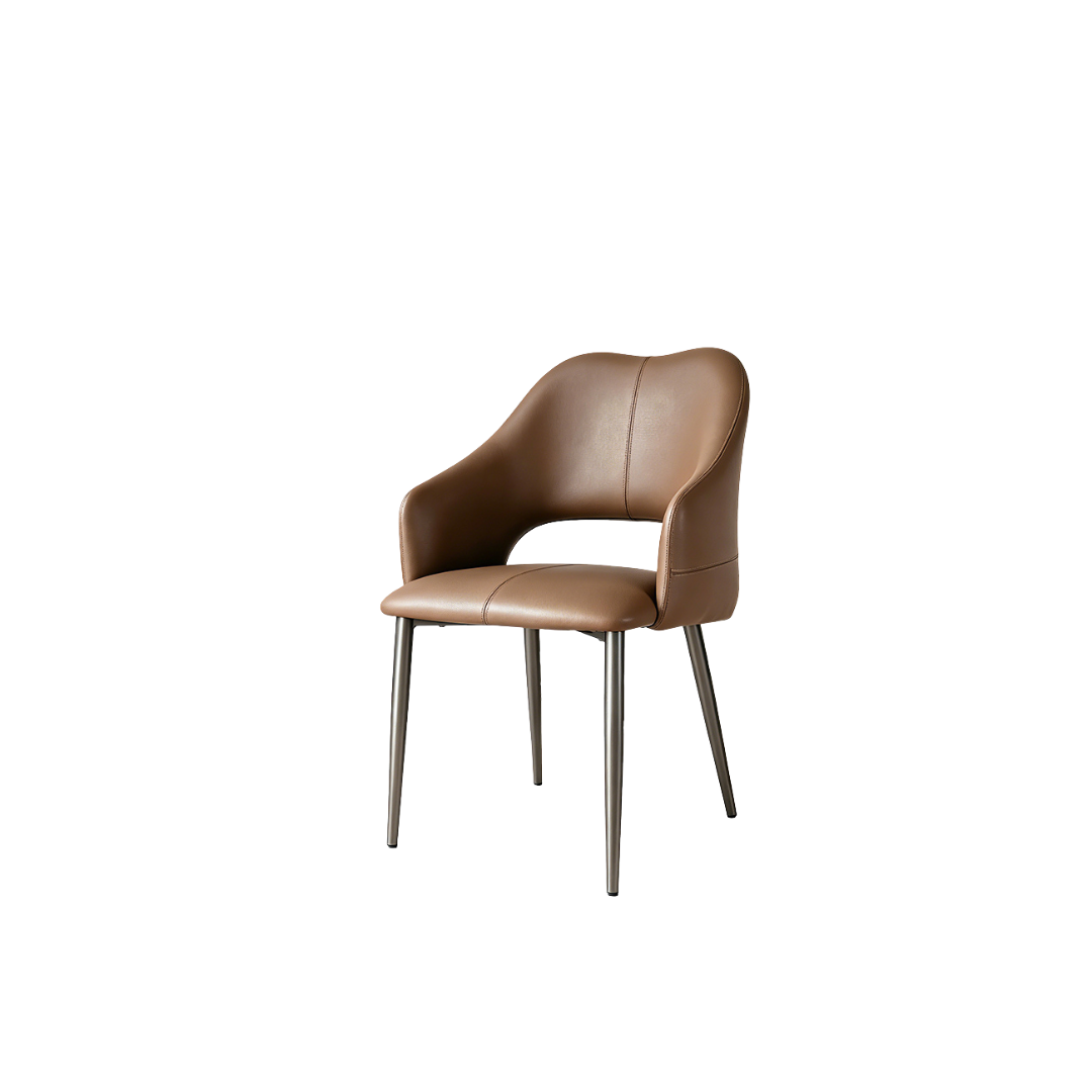 Brittany Faux Leather Dining Chairs | Italian Modern Accent Chairs