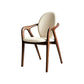 Dylan Solid Ash Wood Armchair | Ergonomic Microfiber Leather Dining Chair | Hareody Mall