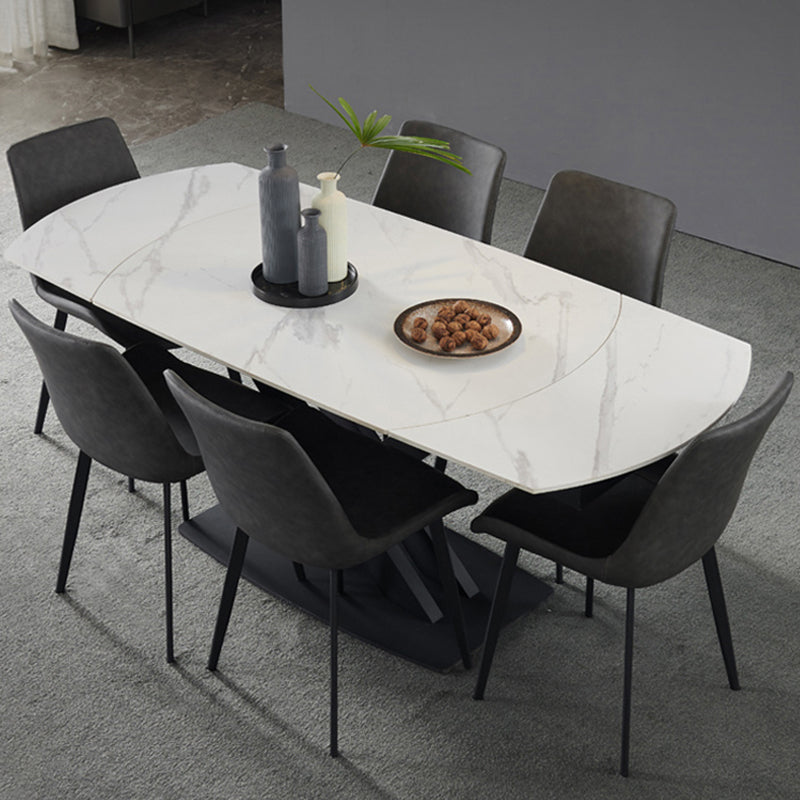 Zane slate retractable dining table