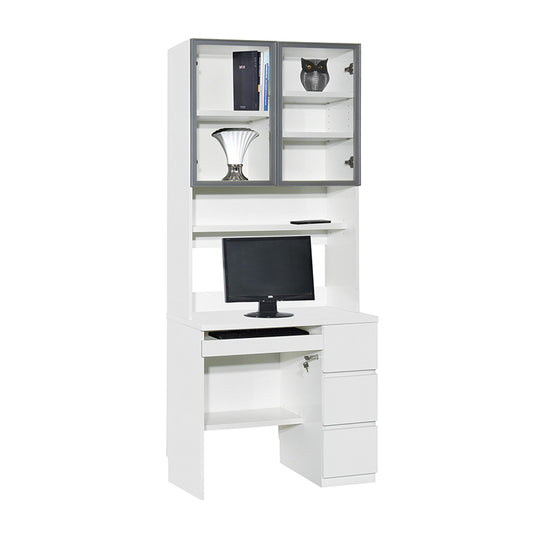 Ivory series-desk and bookcase combination (type C)