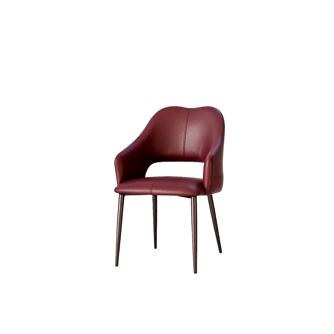 Brittany Faux Leather Dining Chairs | Italian Modern Accent Chairs