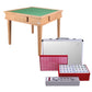 Bingo folding solid wood mahjong table + hand-rubbed mahjong card set