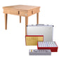 Bingo folding solid wood mahjong table + hand-rubbed mahjong card set