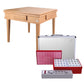 Bingo folding solid wood mahjong table + hand-rubbed mahjong card set