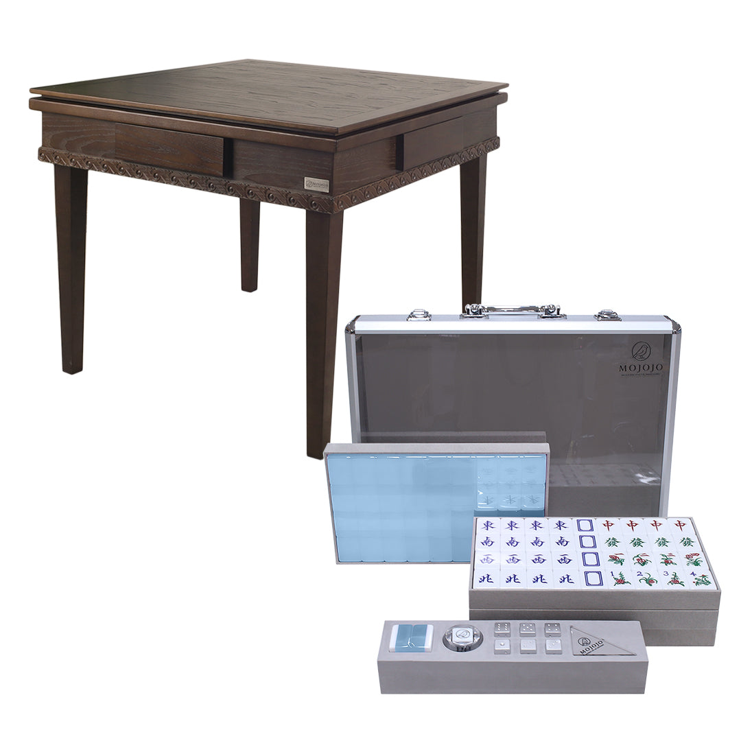 Bingo摺疊實木麻雀枱 + Mojojo - Jelly 果凍麻雀牌 (8分)套裝