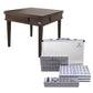 Bingo folding solid wood mahjong table + hand-rubbed mahjong card set