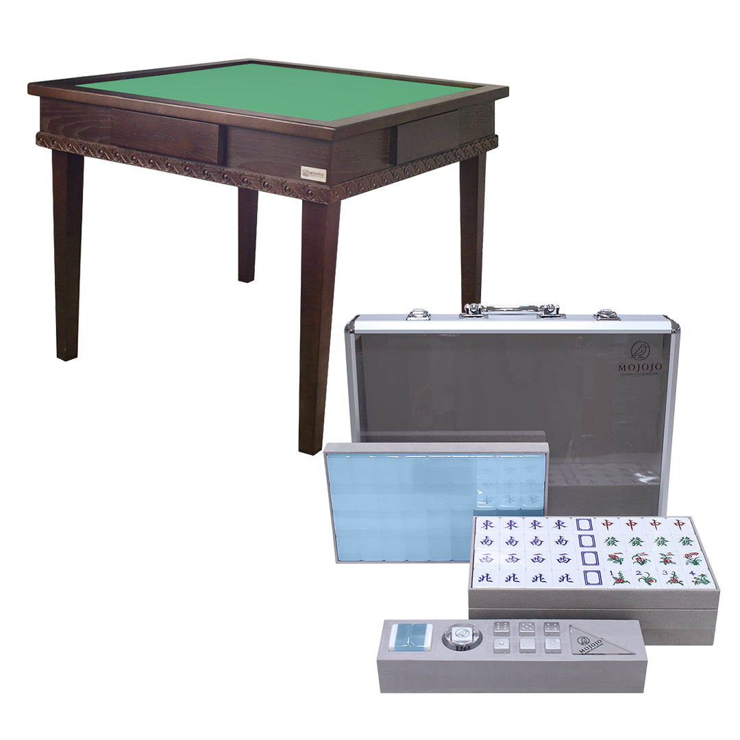 Bingo摺疊實木麻雀枱 + Mojojo - Jelly 果凍麻雀牌 (8分)套裝