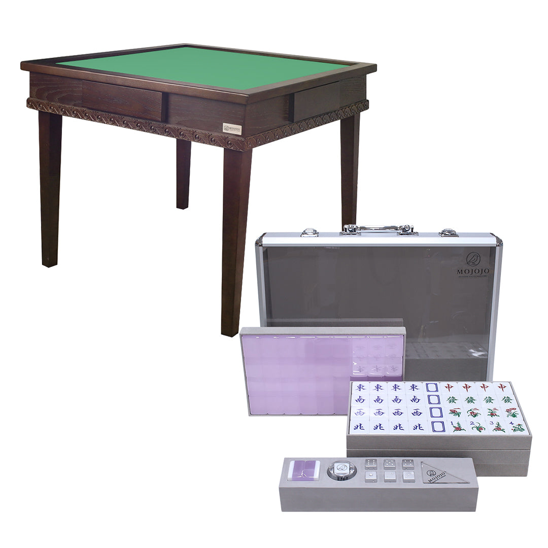 Bingo摺疊實木麻雀枱 + Mojojo - Jelly 果凍麻雀牌 (8分)套裝