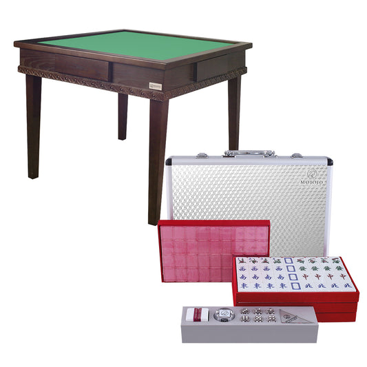 Bingo摺疊實木麻雀枱+手搓麻雀牌套裝