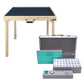 (Upgraded quick installation version) Porter portable folding solid wood mahjong table + hand-rubbed mahjong brand set
