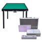 (Upgraded quick installation version) Porter portable folding solid wood mahjong table + hand-rubbed mahjong brand set