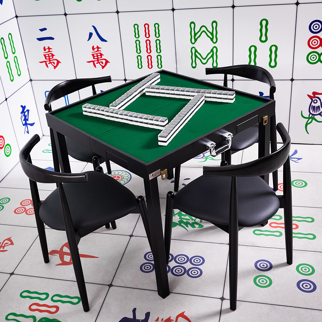 Porter Portable Folding Solid Wood Mahjong Table - Upgraded Quick Installation Model