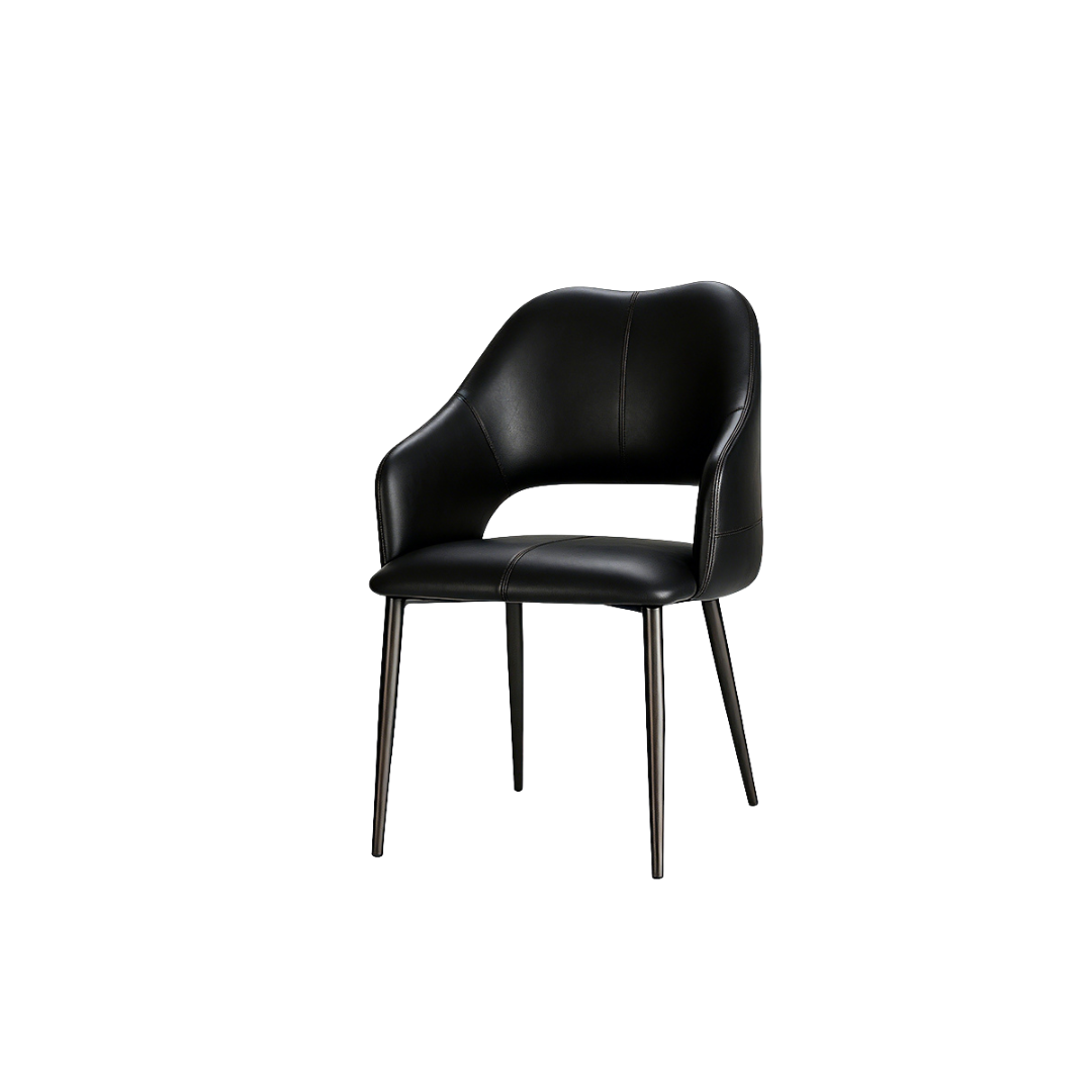 Brittany Faux Leather Dining Chairs | Italian Modern Accent Chairs