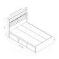 Ivory Series-Storage Wooden Bed Screen Bed Frame