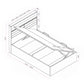 Ivory Series - Storage Wooden Bed Screen Hydraulic Bed Frame