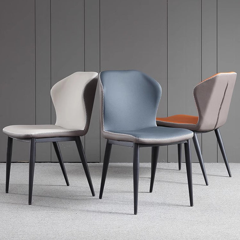 Hector carbon steel dining chairs (set of two)