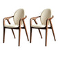 Dylan Solid Ash Wood Armchair | Ergonomic Microfiber Leather Dining Chair | Hareody Mall