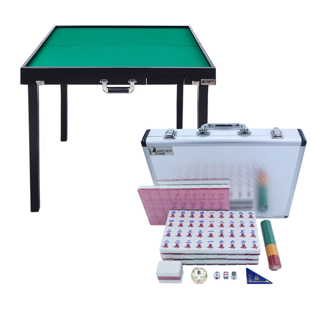 (升級快裝款) Porter手提式摺合實木麻雀枱+手搓麻雀牌套裝