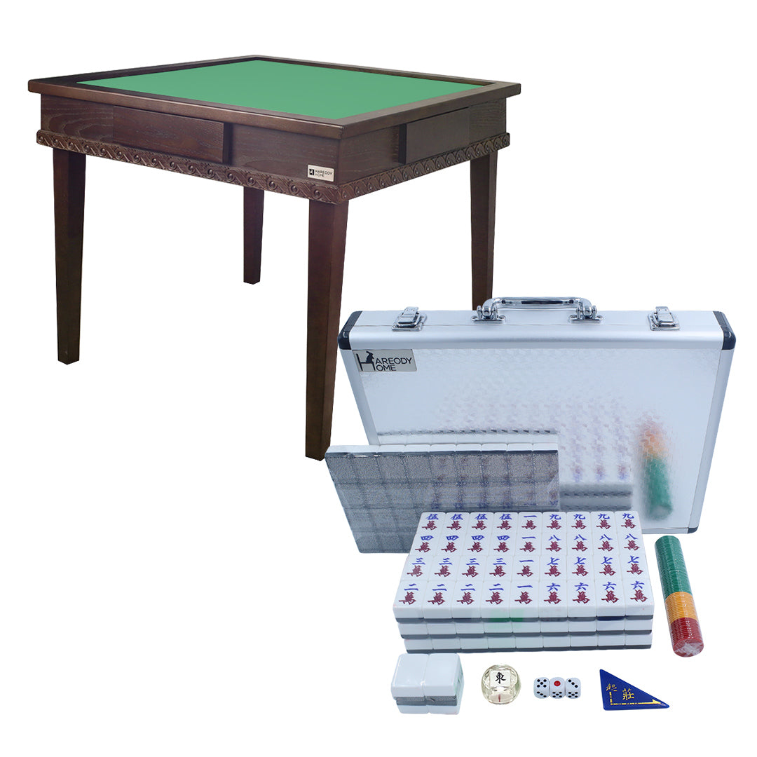 Bingo摺疊實木麻雀枱+手搓麻雀牌套裝