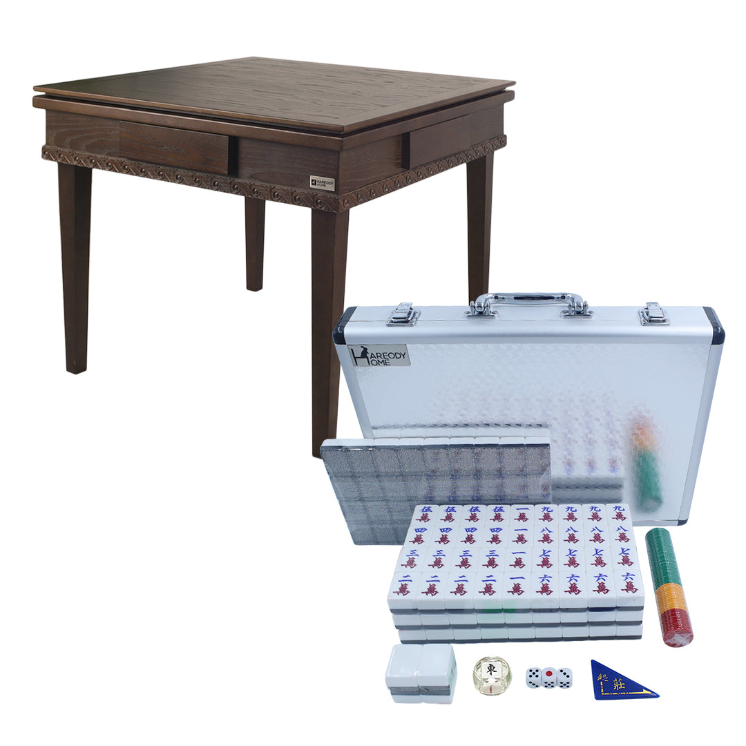 Bingo摺疊實木麻雀枱+手搓麻雀牌套裝